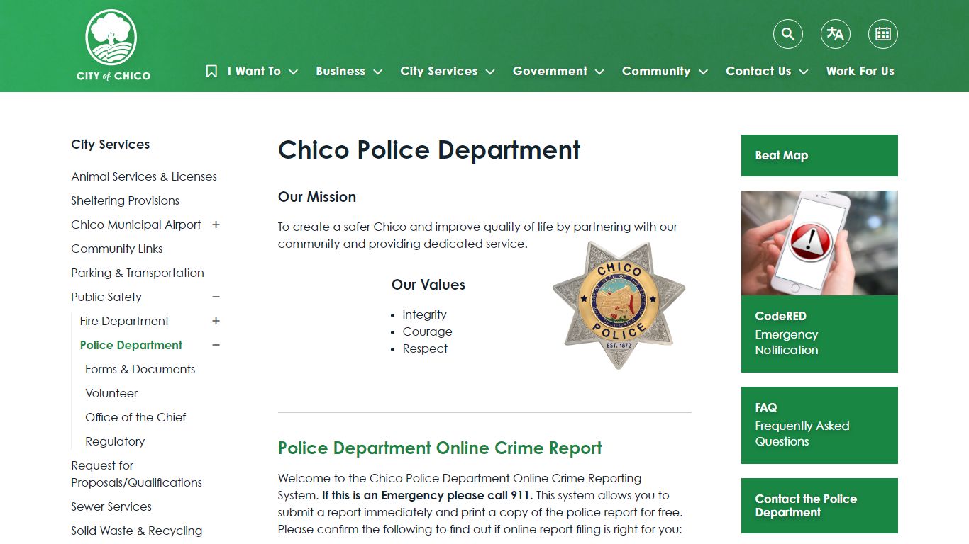 Police Department - City of Chico